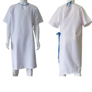 Back Wrap Gown – Short Sleeves