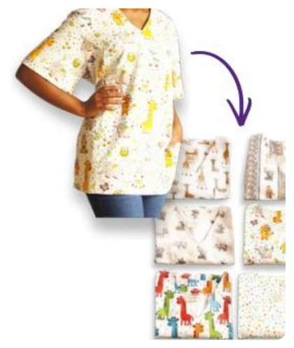Medical Scrub Top – Animal Prints Range